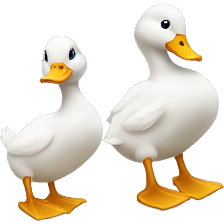duck family walking in one line behind each other biggest is first emoji