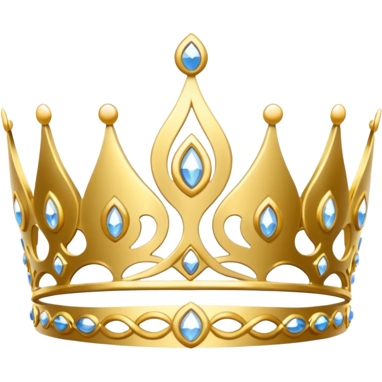 gold and white tiara emoji