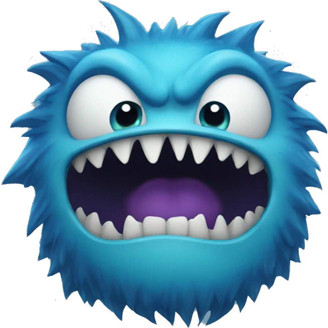 blue monster big teeth emoji
