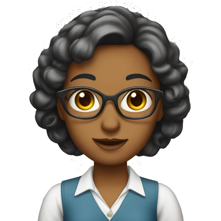 Cute and pretty teacher emoji