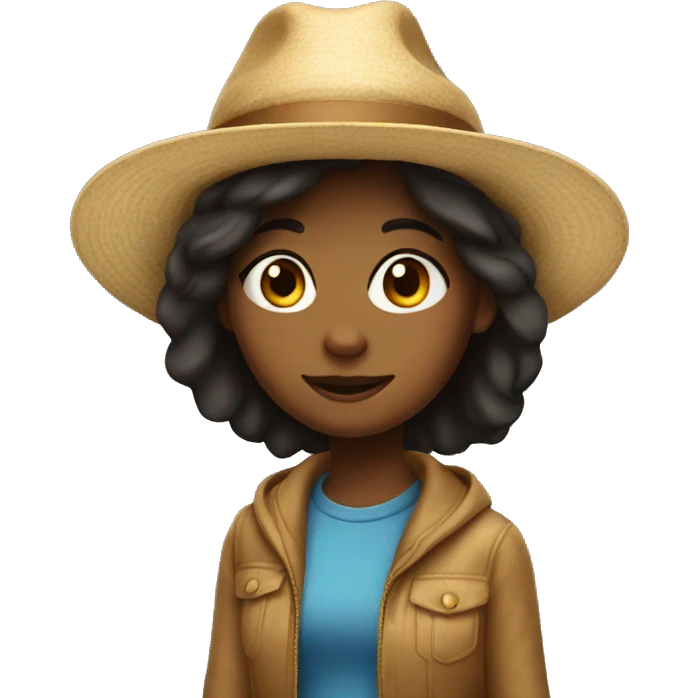 Girl with hat emoji