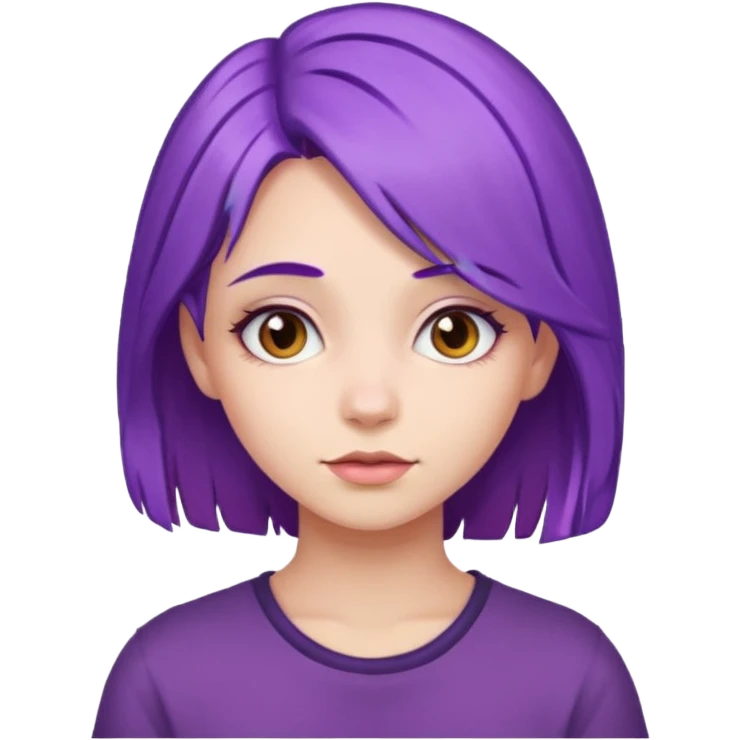 girl with purple hair emoji