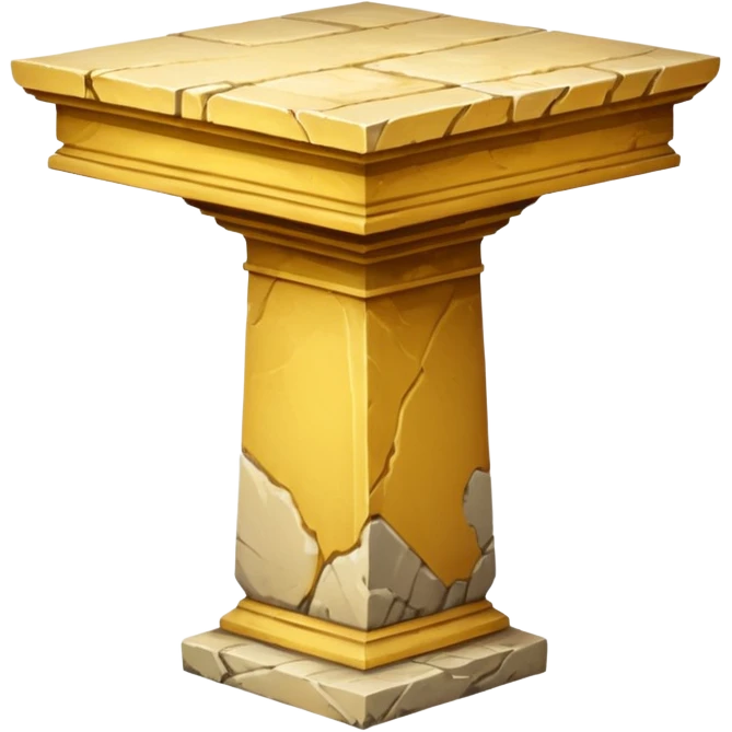 Greek yellowish old ish pedestal that’s not too long a bit short. Only 1 pedestal emoji