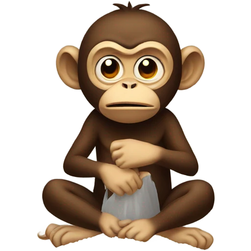 Angry monkey with pile of salt  emoji