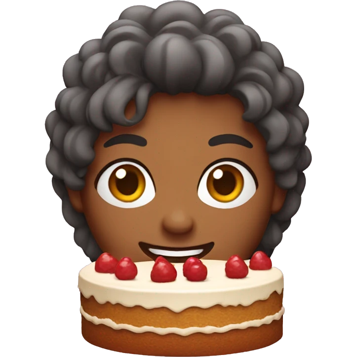 Cake with memoji emoji