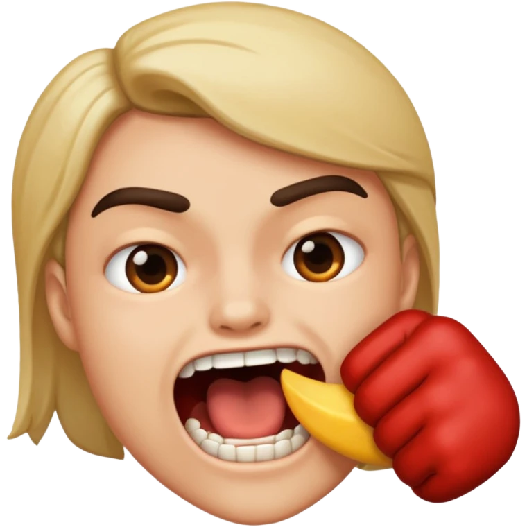 Biting  emoji