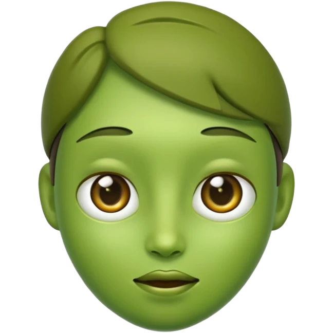 olive with face emoji