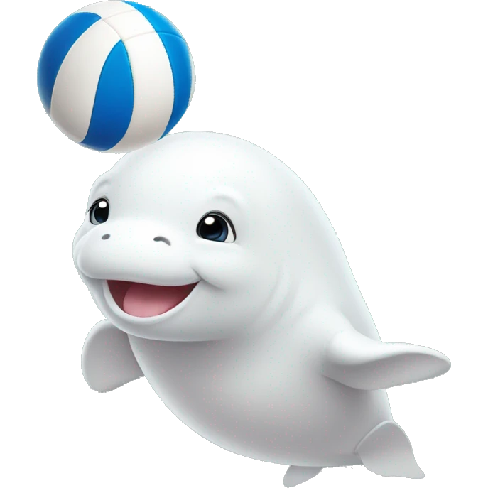 beluga playing volleyball emoji