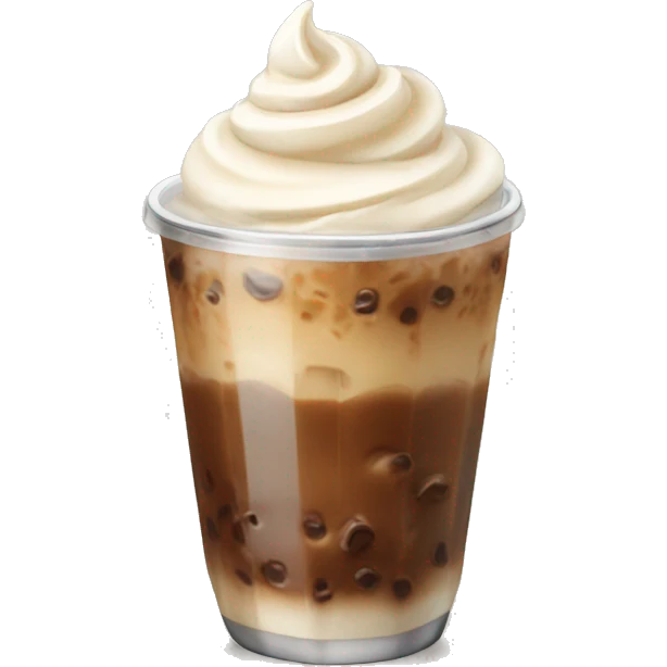 ice coffee with cream  emoji