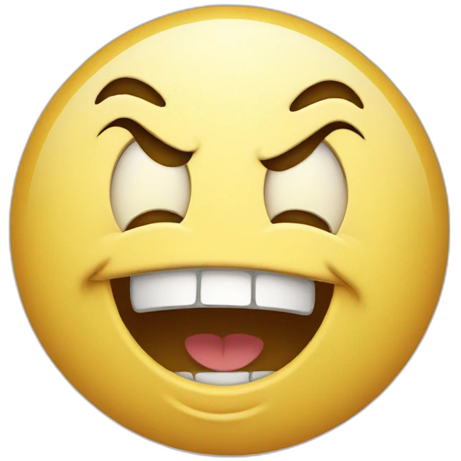 Laughing, angry emoji