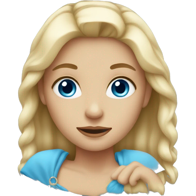 blonde girl with blue eyes emoji