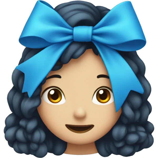 Blue bow emoji