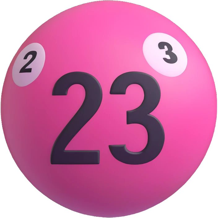 pink billiard ball with the number 23 emoji