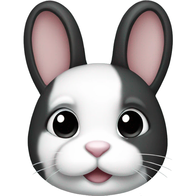 Black and white bunny emoji
