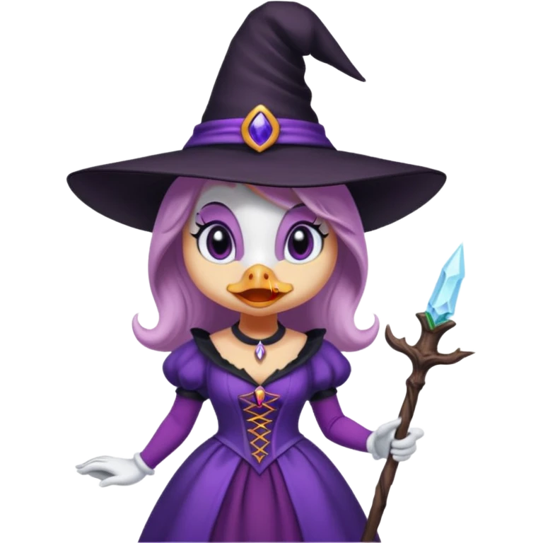 Daisy Duck as a glamorous witch  emoji