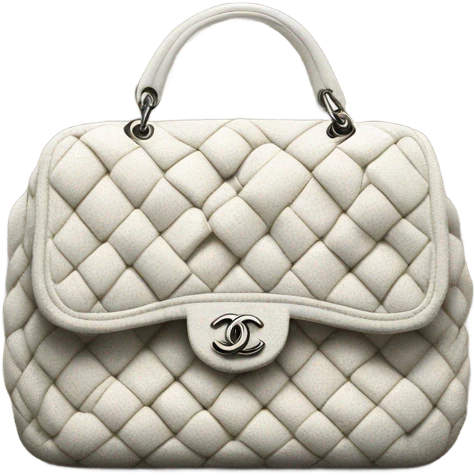 Tweed white chanel bag  emoji