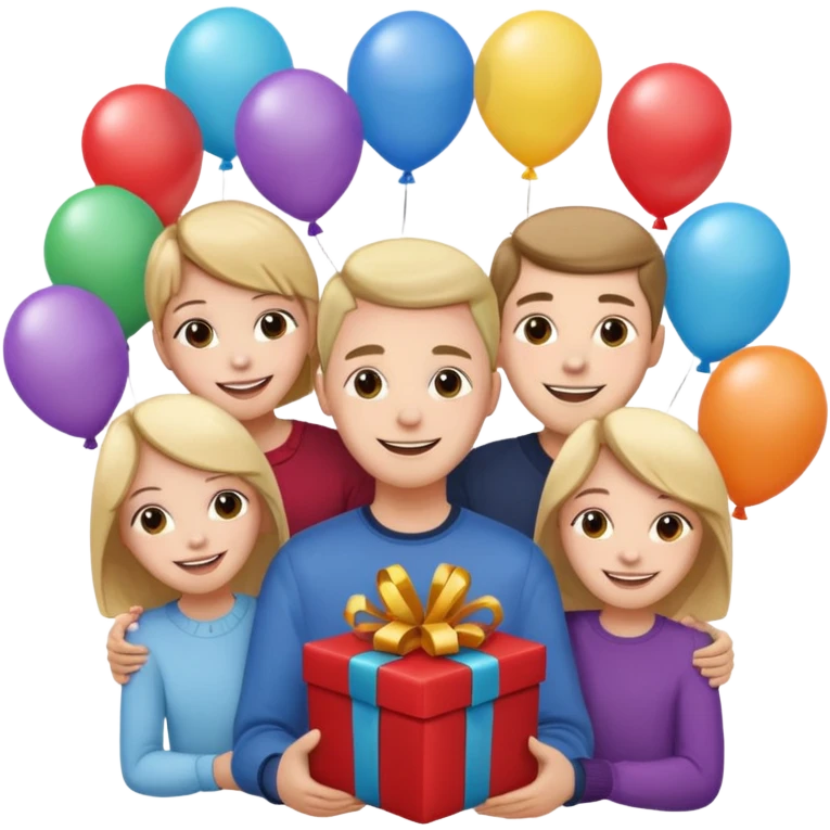 Birthday Ballons gifts friends and family  emoji