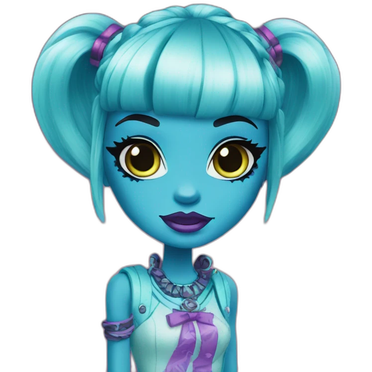 Monster high blue emoji