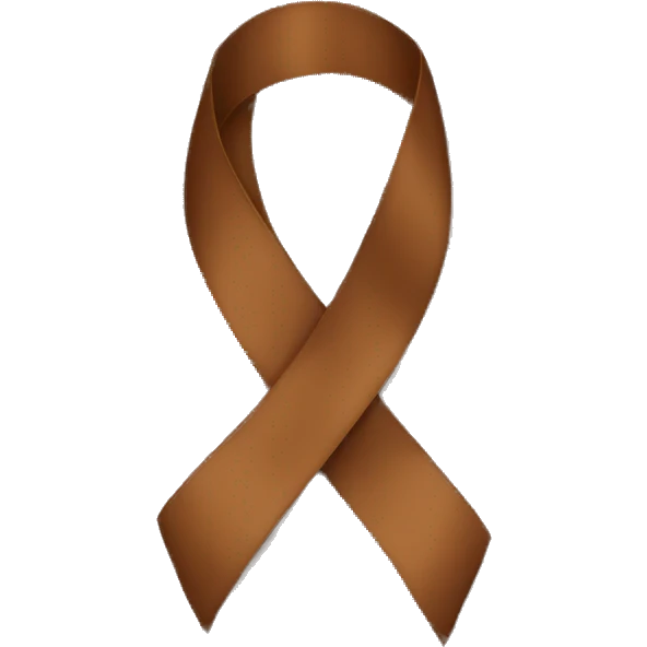 Brown ribbon emoji
