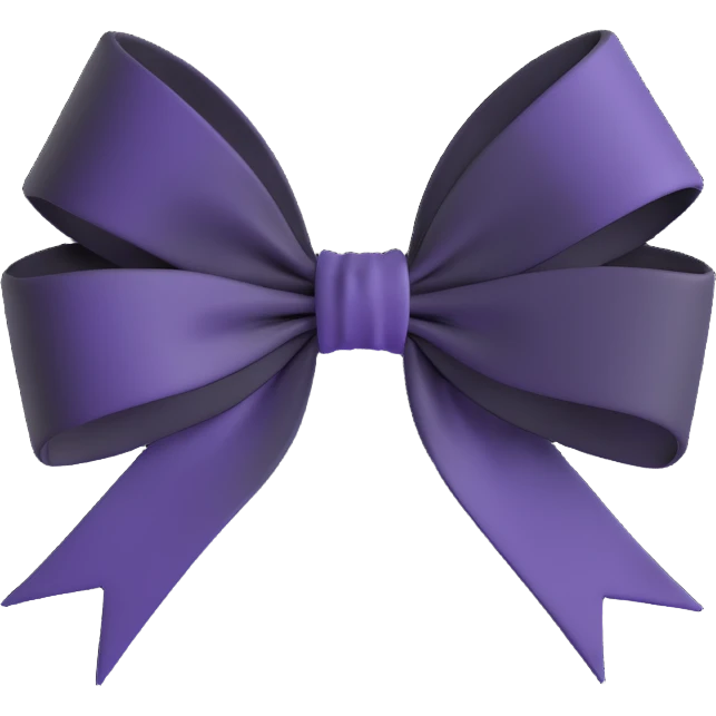 Black gothic bow effect emoji