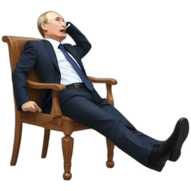 Putin falling off chair emoji