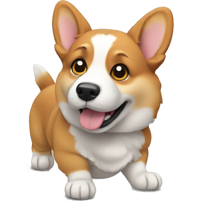 Clinging corgi emoji