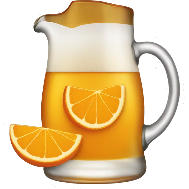 beer pitcher with orange slices emoji