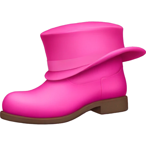 pink boots and hat emoji