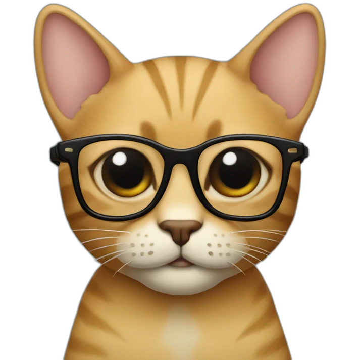 gato con gafas emoji