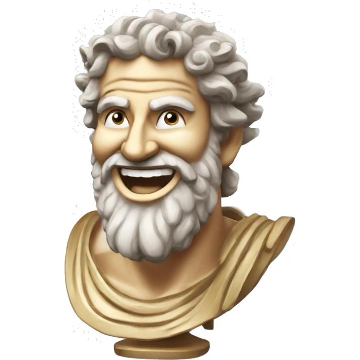 Ancient Greek King Odysseus Statue Laughing emoji