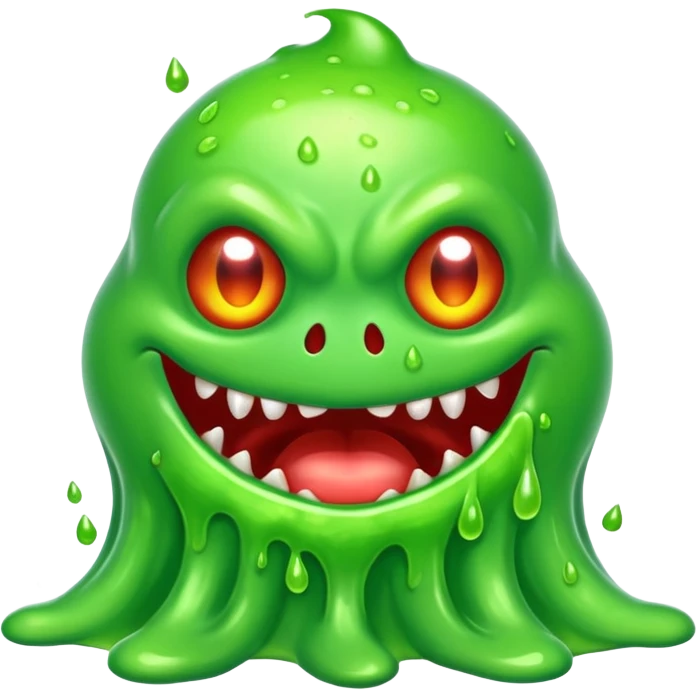 Slime monster. scary sinister. slime attacks emoji