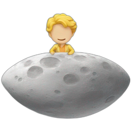 Little prince on the moon emoji
