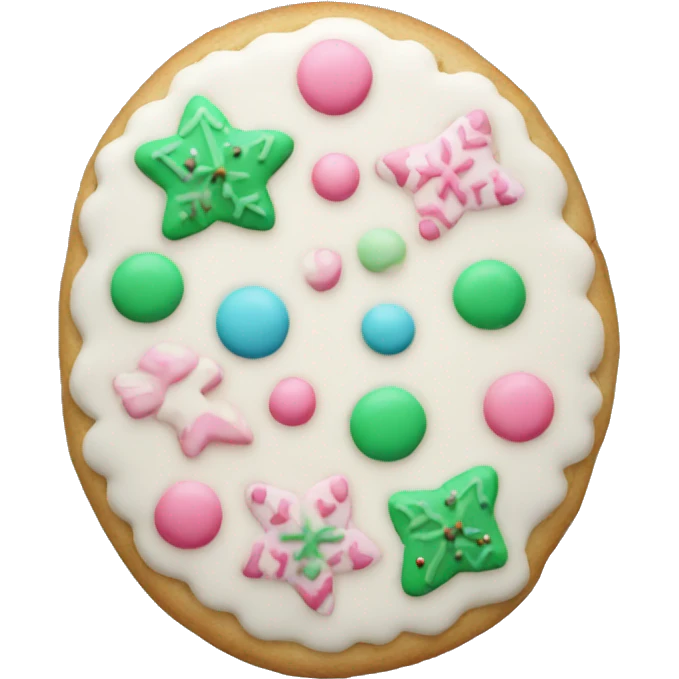 Pastel Christmas cookie emoji