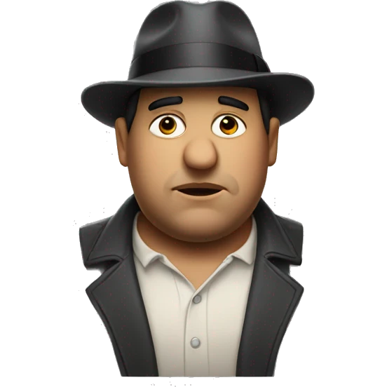 fat greasy man wearing a fedora emoji