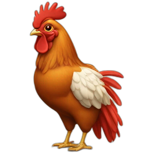 Facebook avec un coq emoji