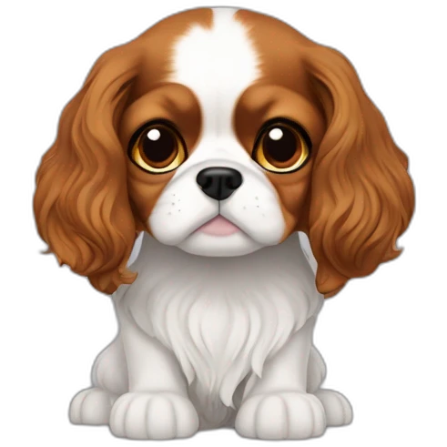leia from star wars as cavalier king charles spaniel emoji