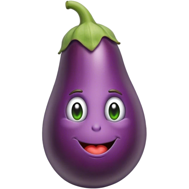 Freaky eggplant emoji