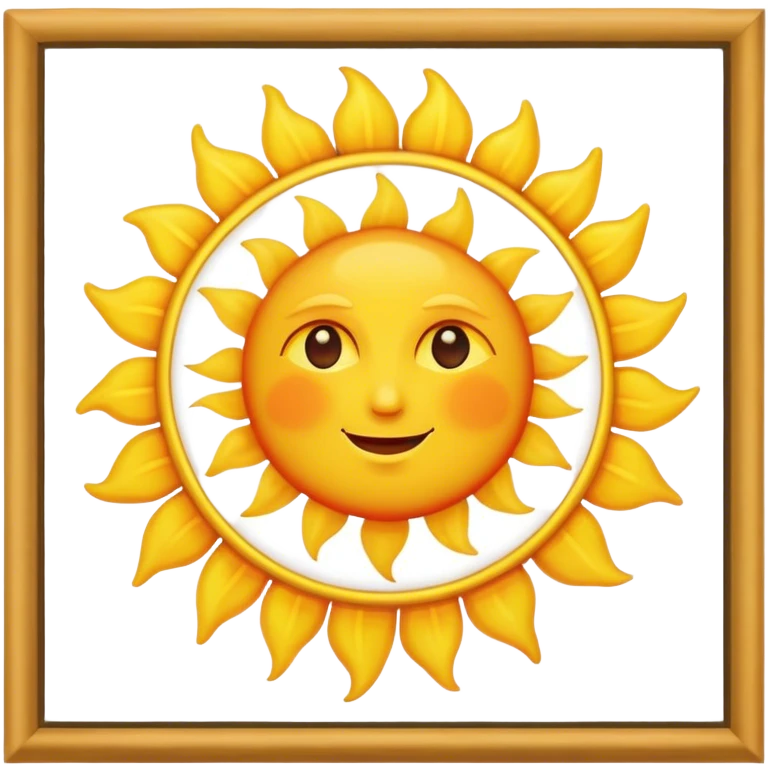 The sun is shining outside the window emoji