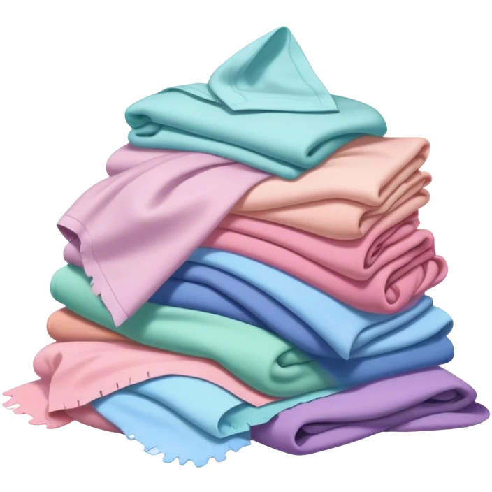 Dirty pile of laundry with pastel colours ￼ emoji
