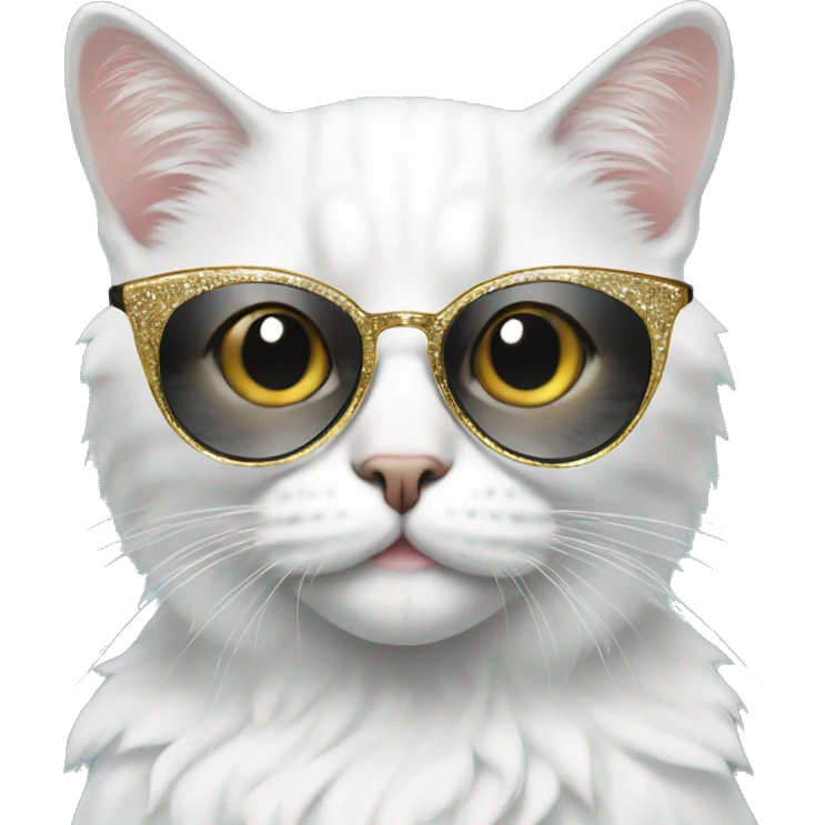 glamorous cat with glasses emoji