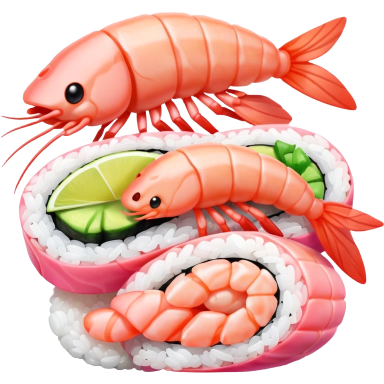 Shrimp, sushi emoji