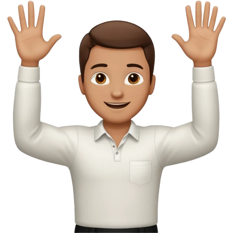 Hands up man meme emoji