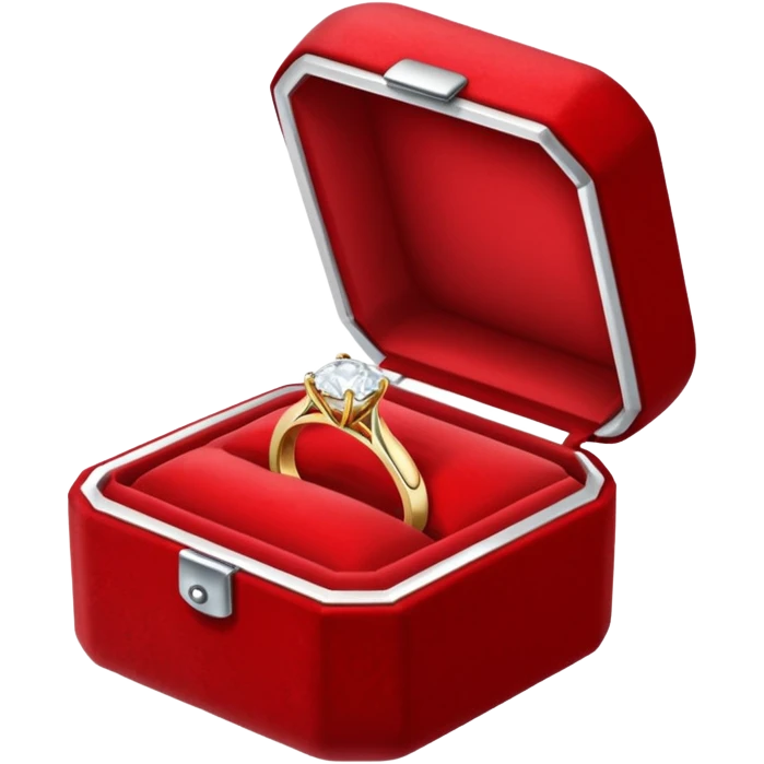 Diamond wedding ring in red box emoji emoji