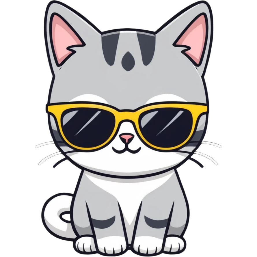 Cat with sunglasses emoji