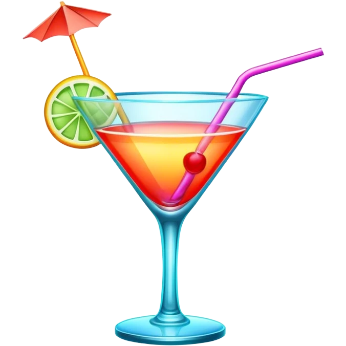 Neon sinboard coctail emoji