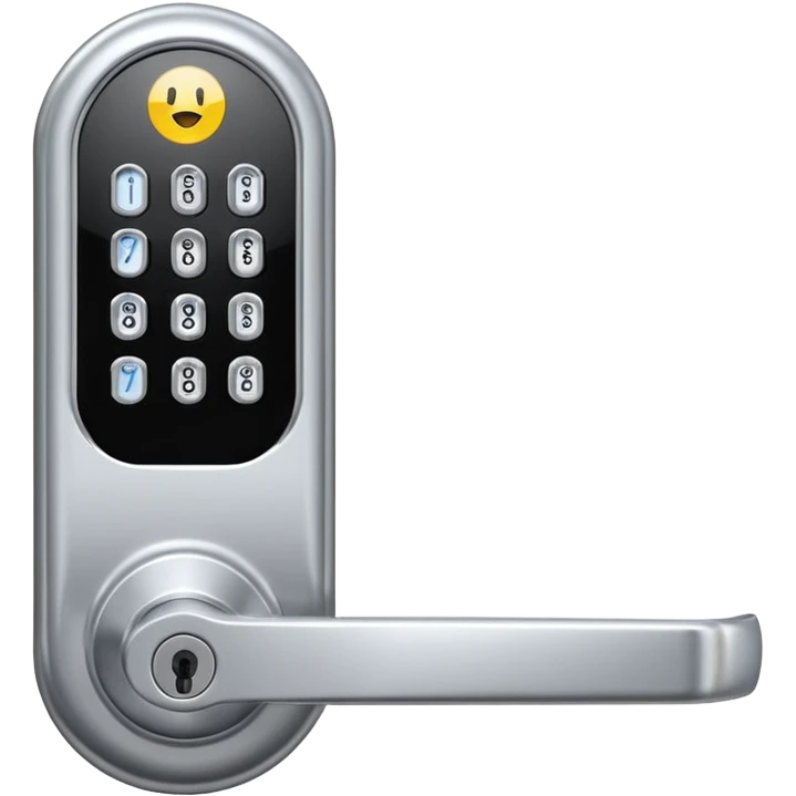 Electronic Door Lock System with card insert only screen no key hole emoji