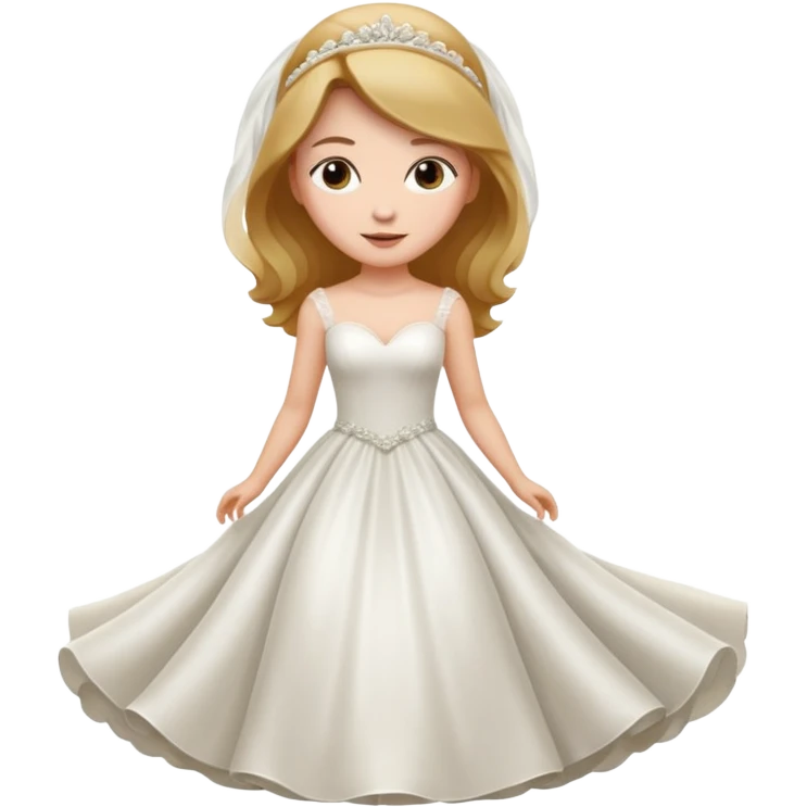 A beautiful women wearing weeding wear dress emoji