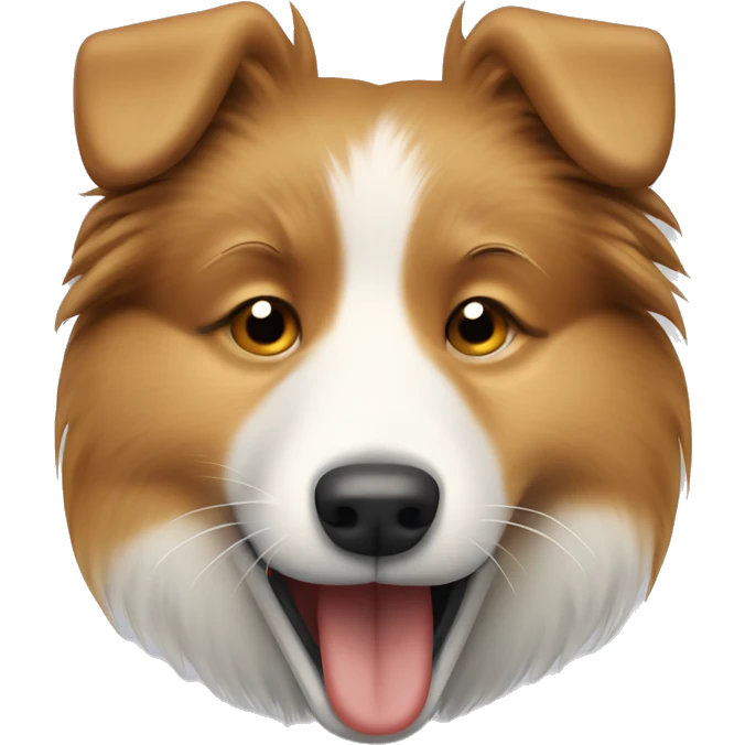 Shetland sheepdog crying emoji