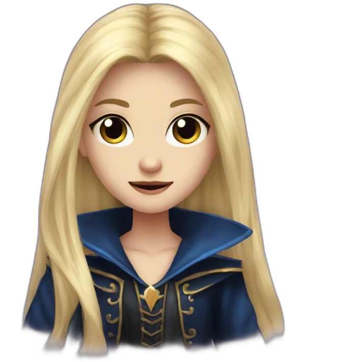 long-hair blond femboy gothic sorcerer magician emoji