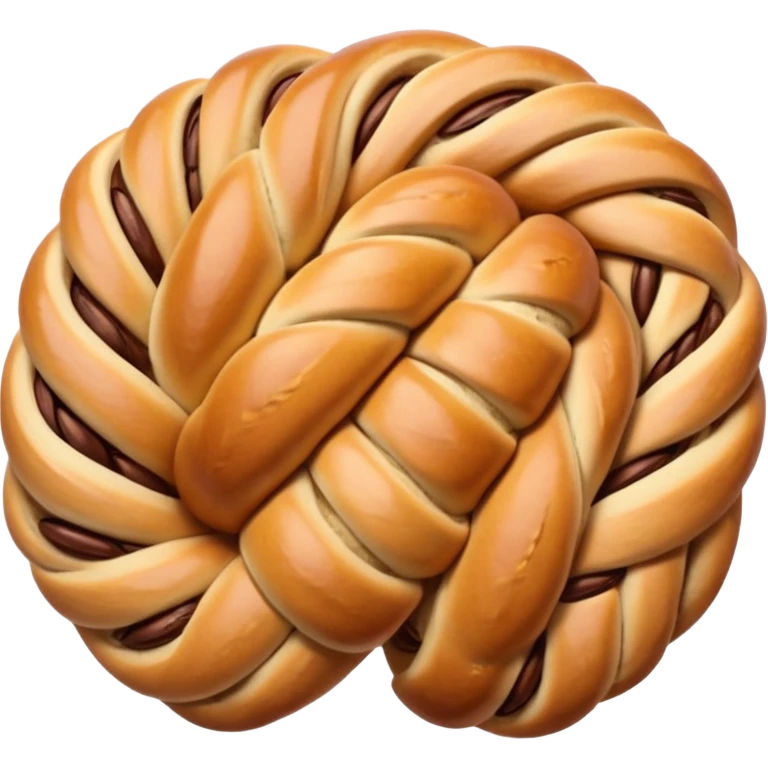 sweet romanian bread with cacao lines inside emoji